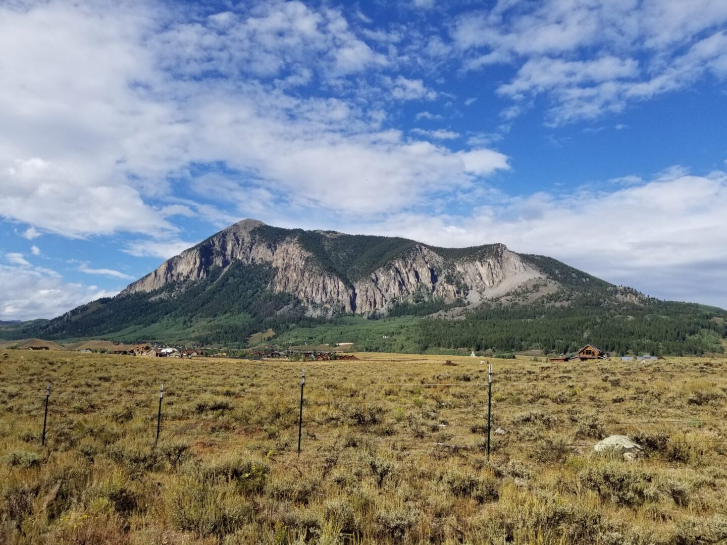 Autumn landscape on a sunny day in the mountains