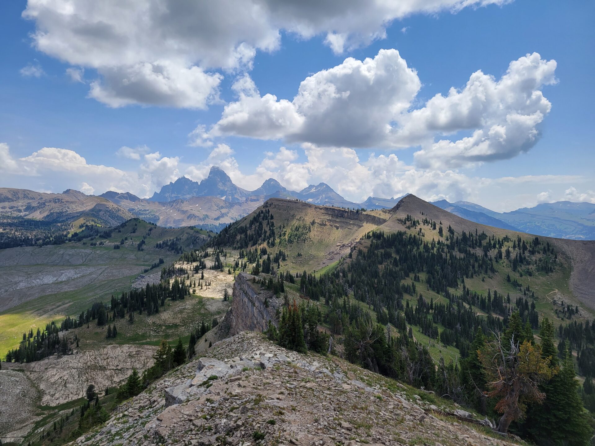 overlook of rocky mountains