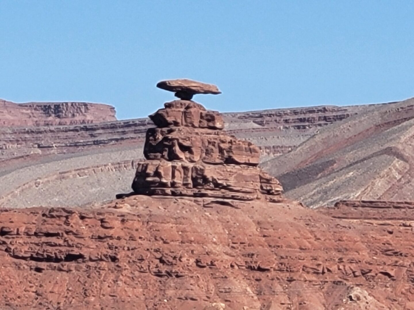 Scenic Mexican Hat rock formation