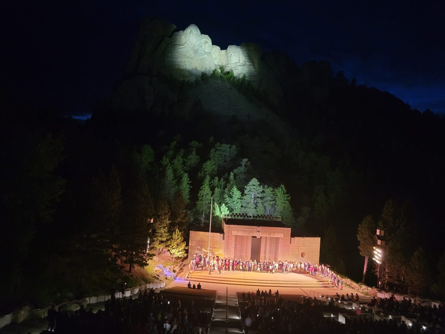 Mount Rushmore South Dakota at Night