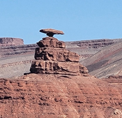 Scenic Mexican Hat rock formation